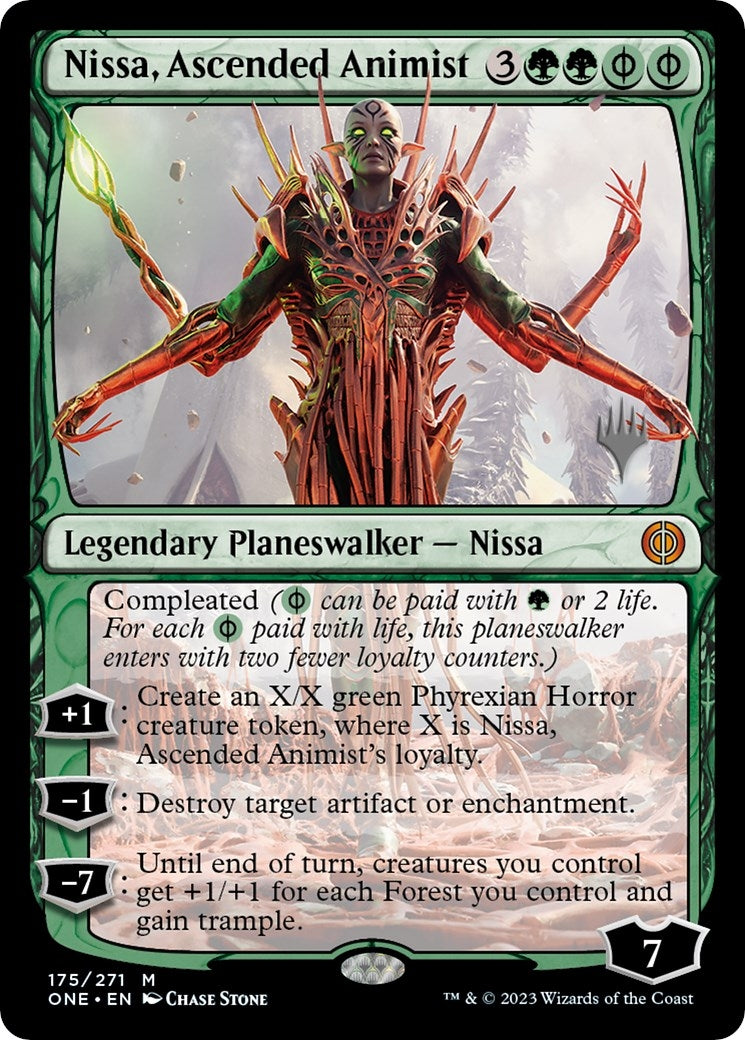 Nissa, Ascended Animist (175) (Promo Pack: Phyrexia: All Will Be One)