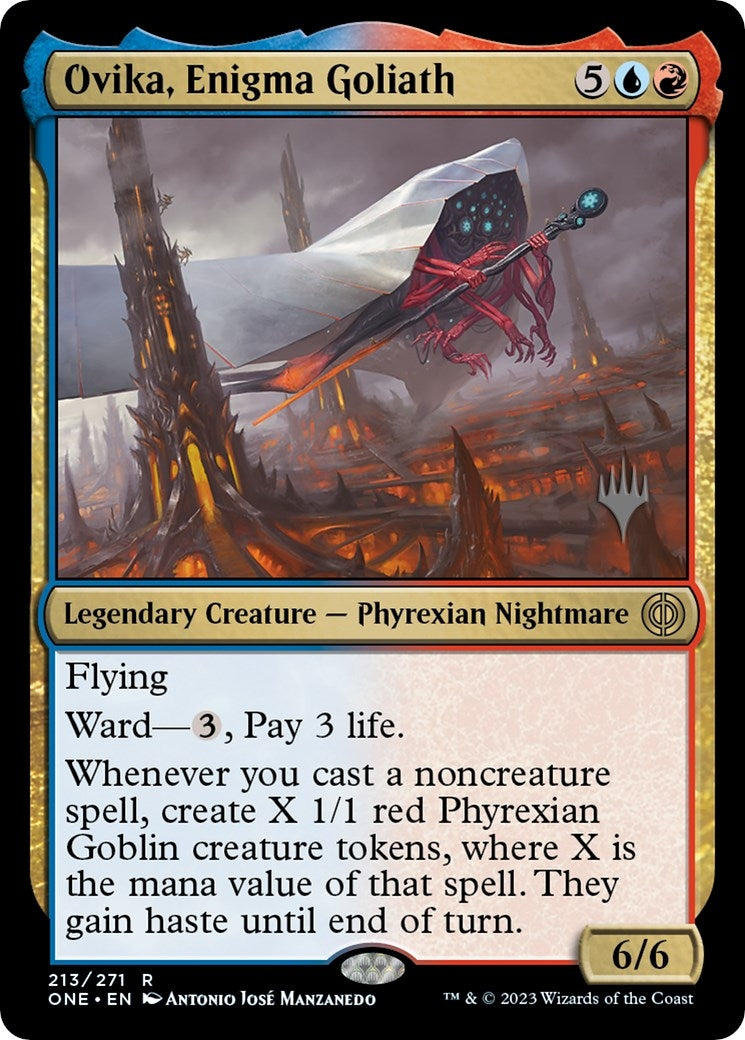 Ovika, Enigma Goliath (213) (Promo Pack: Phyrexia: All Will Be One)