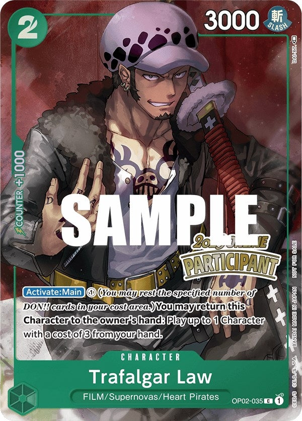 Image for Trafalgar Law (Online Regional 2023) [Participant] (OP02-035) (One Piece Promotion Cards) - One Piece Card Game