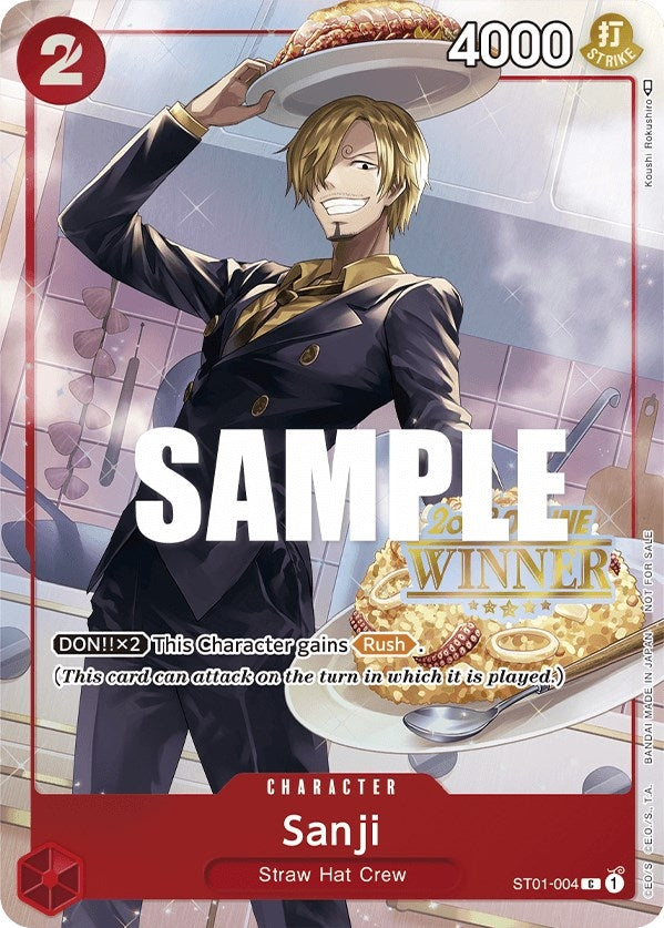 Image for Sanji (Online Regional 2023) [Winner] (ST01-004) (One Piece Promotion Cards) (OP-PR) - One Piece Card Game
