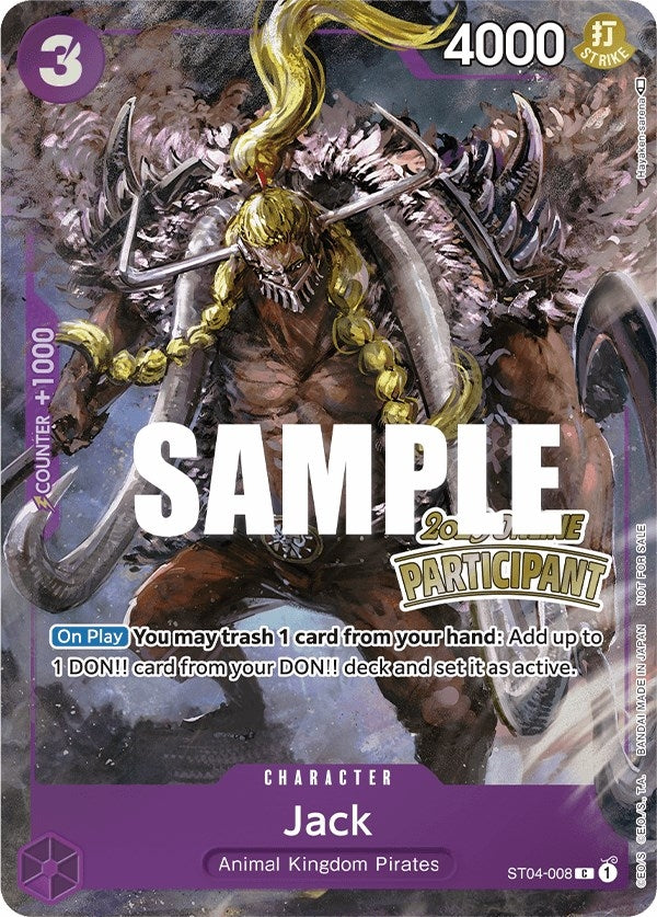 Image for Jack (Online Regional 2023) [Participant] (ST04-008) (One Piece Promotion Cards) - One Piece Card Game