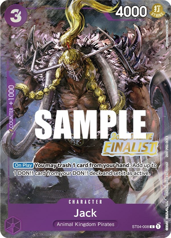 Image for Jack (Online Regional 2023) [Finalist] (ST04-008) (One Piece Promotion Cards) - One Piece Card Game