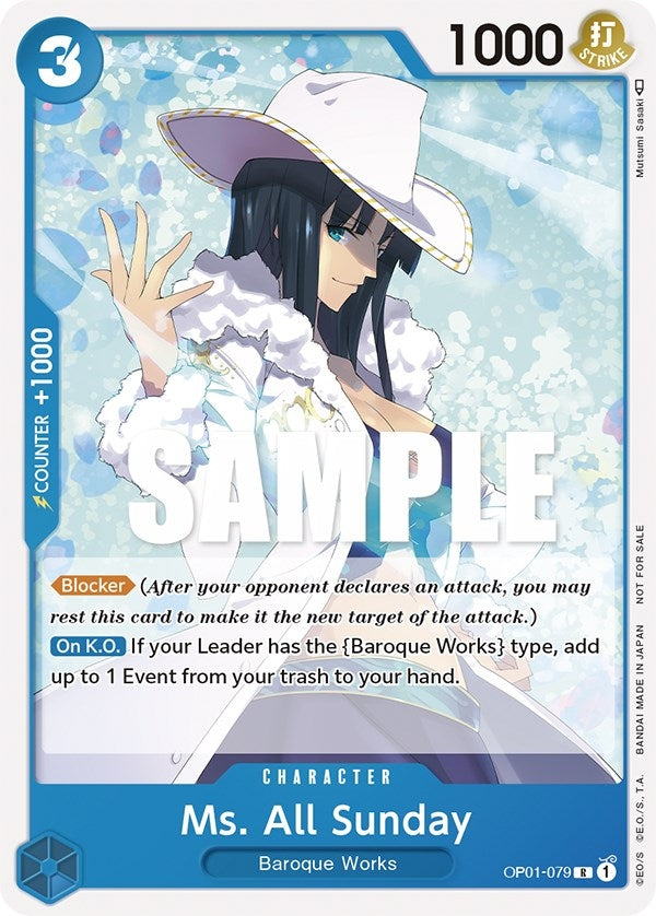 Image for Ms. All Sunday (Promotion Pack 2023) (OP01-079) (One Piece Promotion Cards) - One Piece Card Game