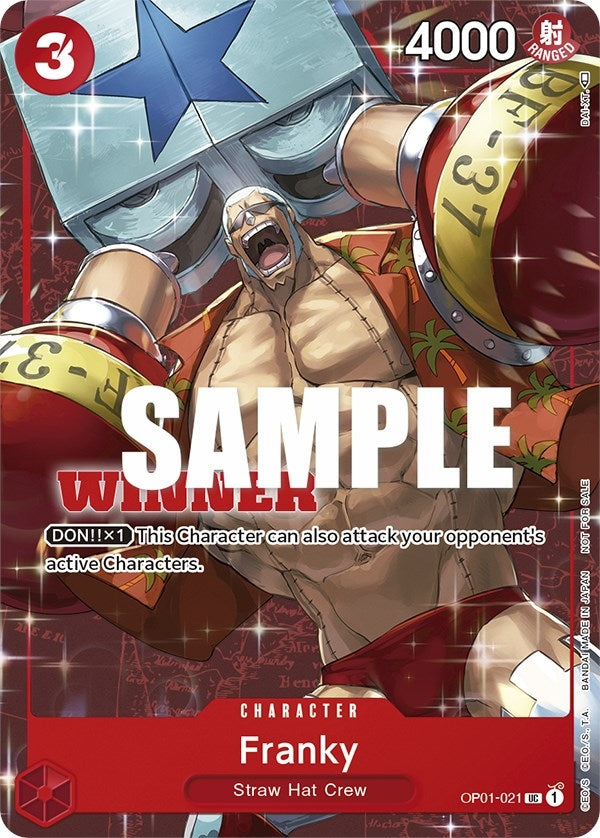 Image for Franky (Tournament Pack Vol. 2) [Winner] (OP01-021) (One Piece Promotion Cards) - One Piece Card Game