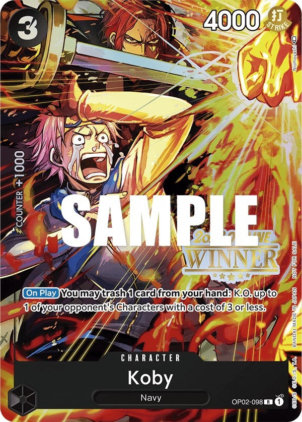 Image for Koby (Offline Regional 2023) [Winner] (OP02-098) (One Piece Promotion Cards) - One Piece Card Game