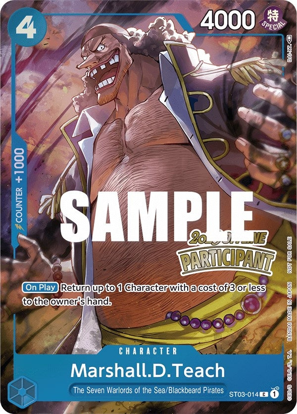 Image for Marshall.D.Teach (Offline Regional 2023) [Participant] (ST03-014) (One Piece Promotion Cards) - One Piece Card Game