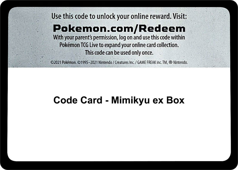 Image for Code Card - Mimikyu ex Box (Miscellaneous Cards & Products) - Pokemon