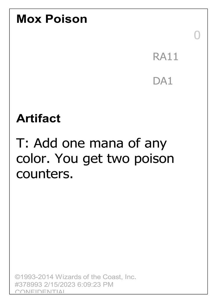 Mox Poison (Un-Known Event Playtest Cards)