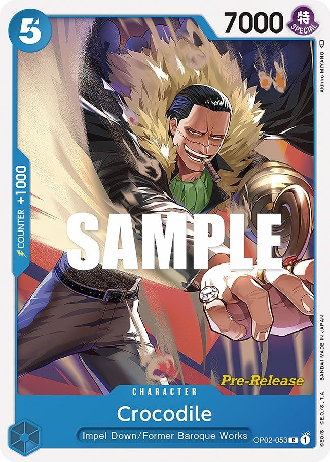 Image for Crocodile (OP02-053) (Paramount War Pre-Release Cards) - One Piece Card Game