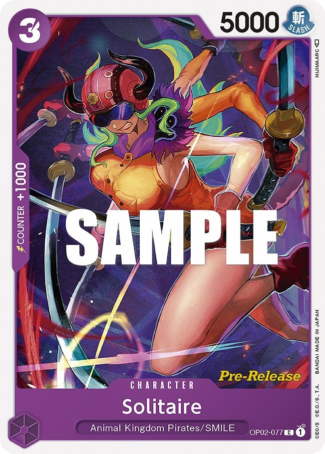 Image for Solitaire (OP02-077) (Paramount War Pre-Release Cards) - One Piece Card Game