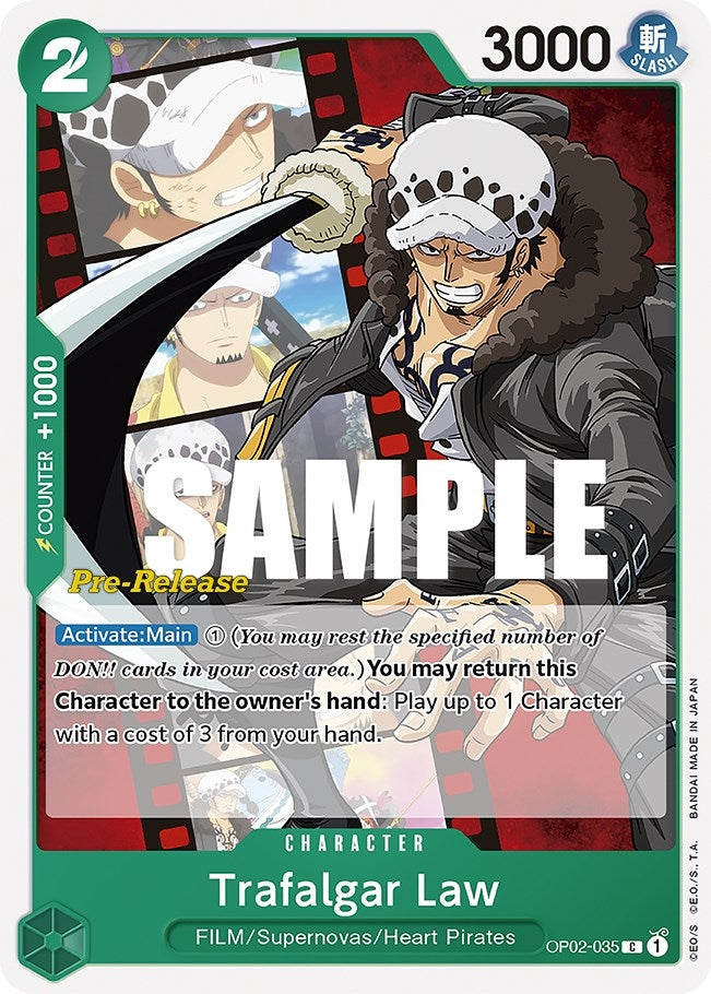 Trafalgar Law (OP02-035) (Paramount War Pre-Release Cards)