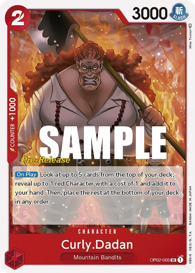 Image for Curly.Dadan (OP02-005) (Paramount War Pre-Release Cards) - One Piece Card Game