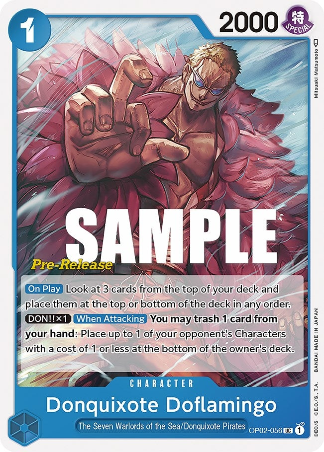 Donquixote Doflamingo (OP02-056) (Paramount War Pre-Release Cards)