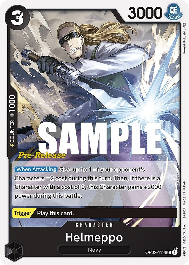 Image for Helmeppo (OP02-113) (Paramount War Pre-Release Cards) - One Piece Card Game