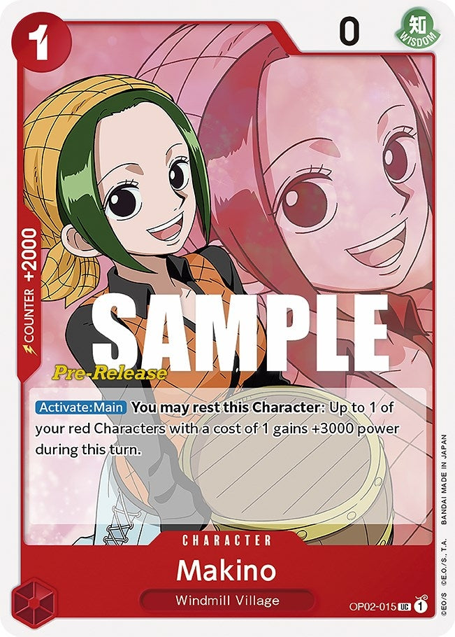 Makino (OP02-015) (Paramount War Pre-Release Cards)