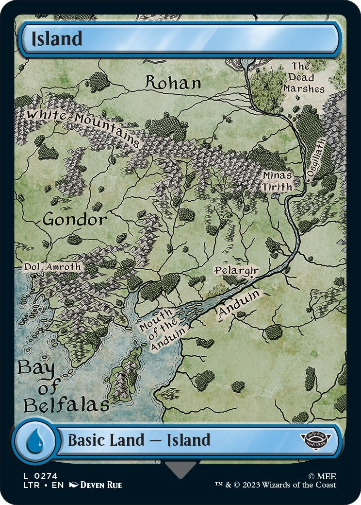 Island (0274) (274) (Universes Beyond: The Lord of the Rings: Tales of Middle-earth)
