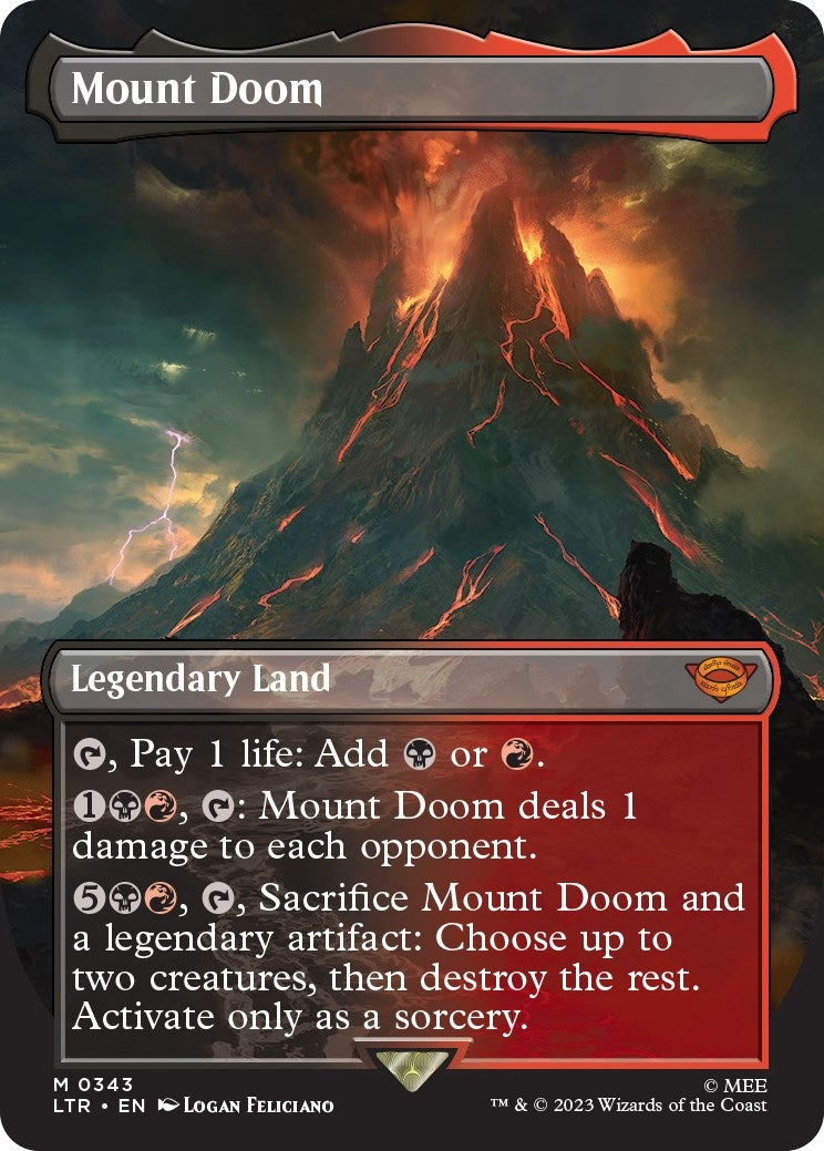 Mount Doom (Borderless) (343) (Universes Beyond: The Lord of the Rings: Tales of Middle-earth)