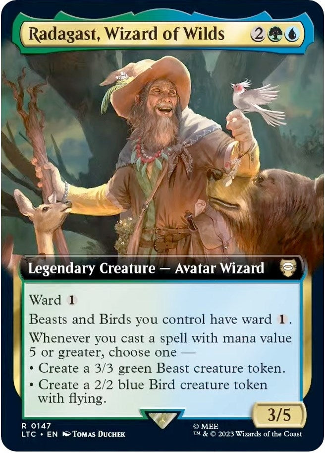 Radagast, Wizard of Wilds (Extended Art) (147) (Commander: The Lord of the Rings: Tales of Middle-earth)