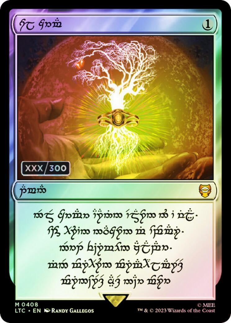 Sol Ring - Elven (0408) (Serial Numbered) (408) (Commander: The Lord of the Rings: Tales of Middle-earth)