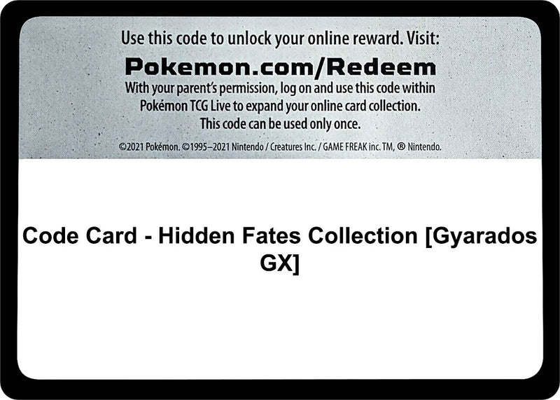 Image for Code Card - Hidden Fates Collection [Gyarados GX] (Hidden Fates) - Pokemon