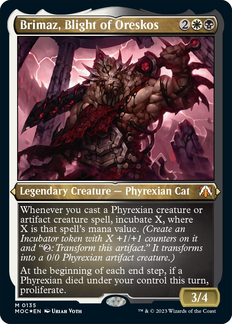 Brimaz, Blight of Oreskos (Display Commander) - Thick Stock (135) (Commander: March of the Machine)