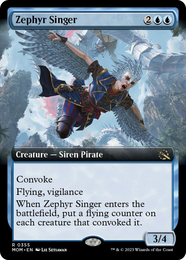 Image for Zephyr Singer (Extended Art) (355) - Magic: The Gathering