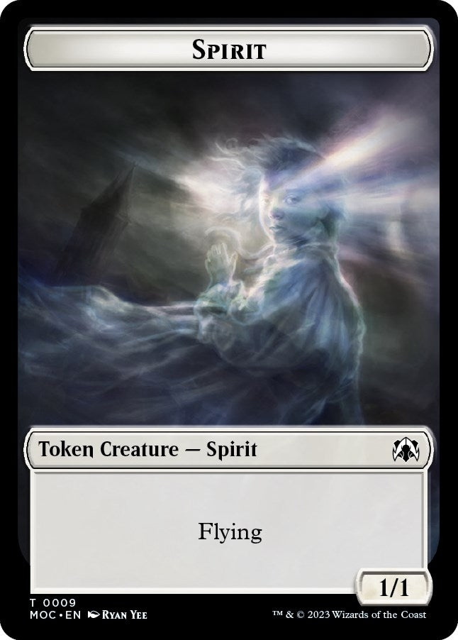 Spirit (0009) // Treasure Double-sided Token (9 // 20) (Commander: March of the Machine)