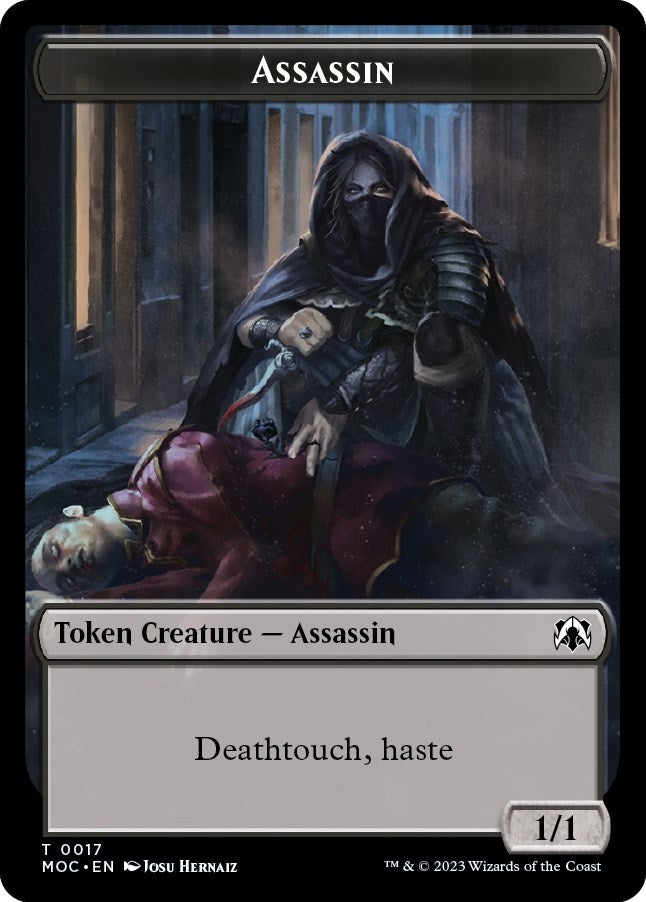 Assassin // Knight (0010) Double-sided Token (17 // 10) (Commander: March of the Machine)
