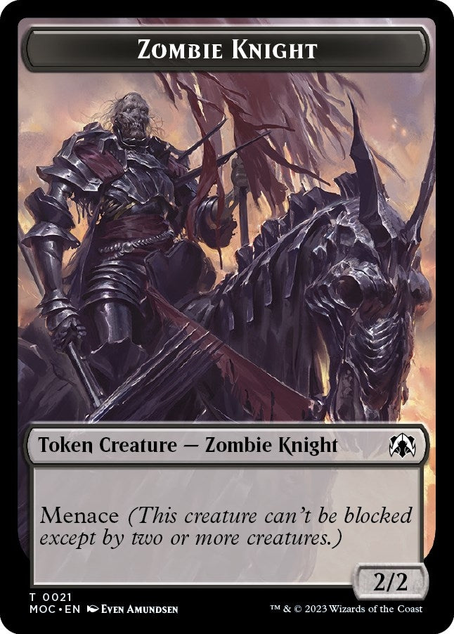 Zombie Knight // Human Double-sided Token (21 // 6)