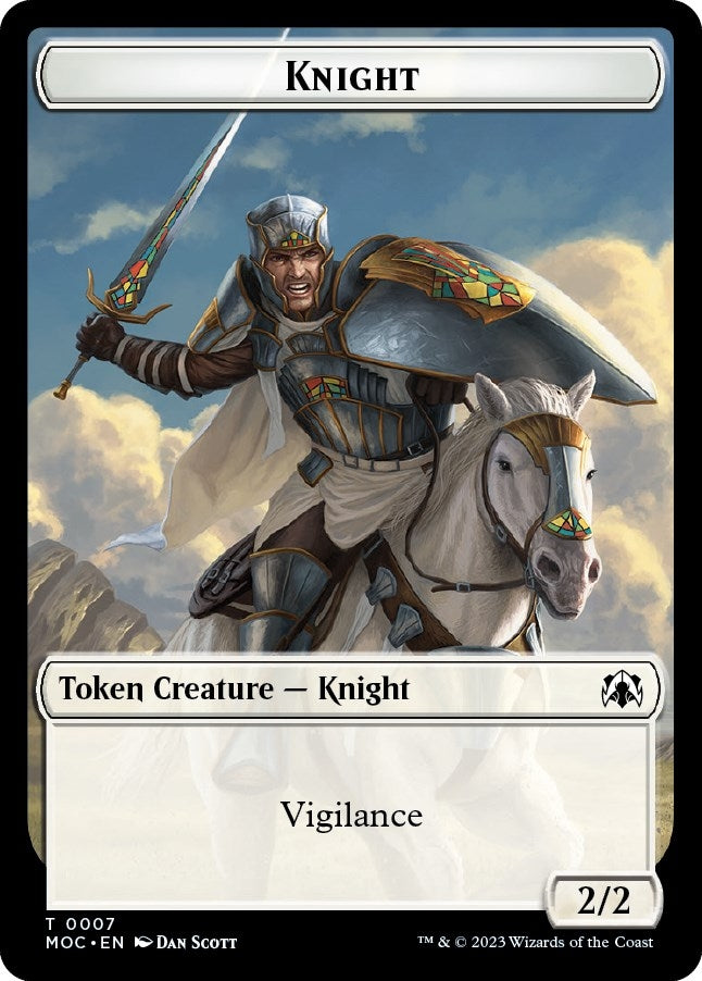 Knight (7) // Spirit (14) Double-sided Token (14 // 7) (Commander: March of the Machine)