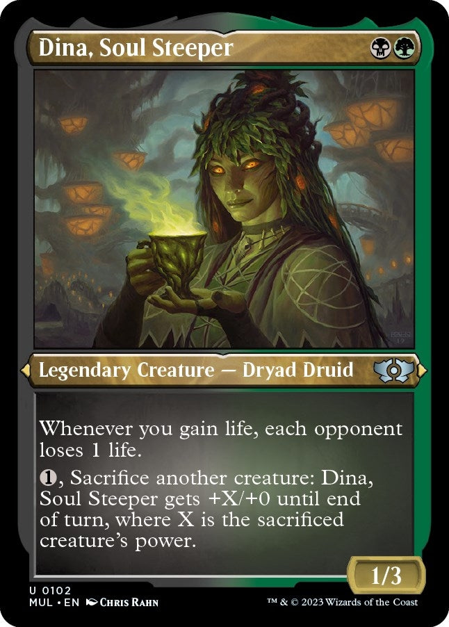 Dina, Soul Steeper (Foil Etched) (102) (March of the Machine: Multiverse Legends)