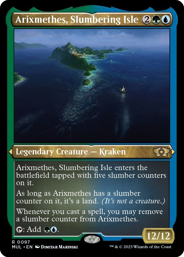 Arixmethes, Slumbering Isle (Foil Etched) (97) (March of the Machine: Multiverse Legends)