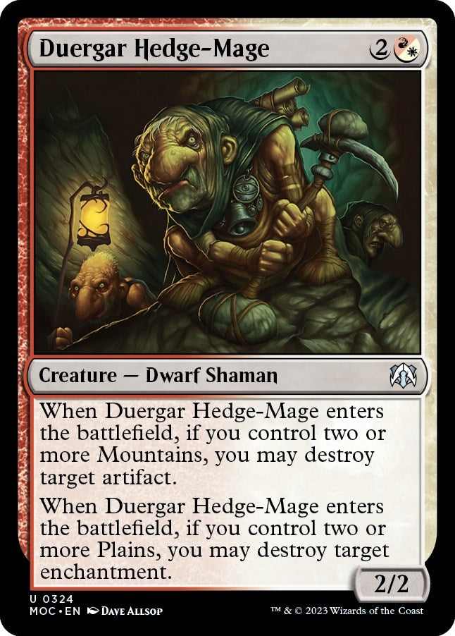 Duergar Hedge-Mage (324) (Commander: March of the Machine)