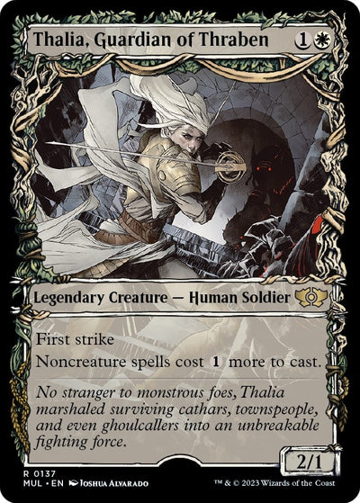 Thalia, Guardian of Thraben (Halo Foil) (137) (March of the Machine: Multiverse Legends)