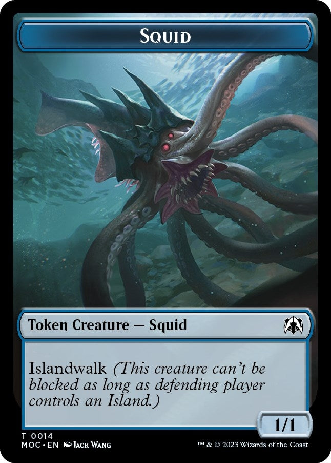 Squid // Human Double-sided Token (14 // 26) (Commander: March of the Machine)