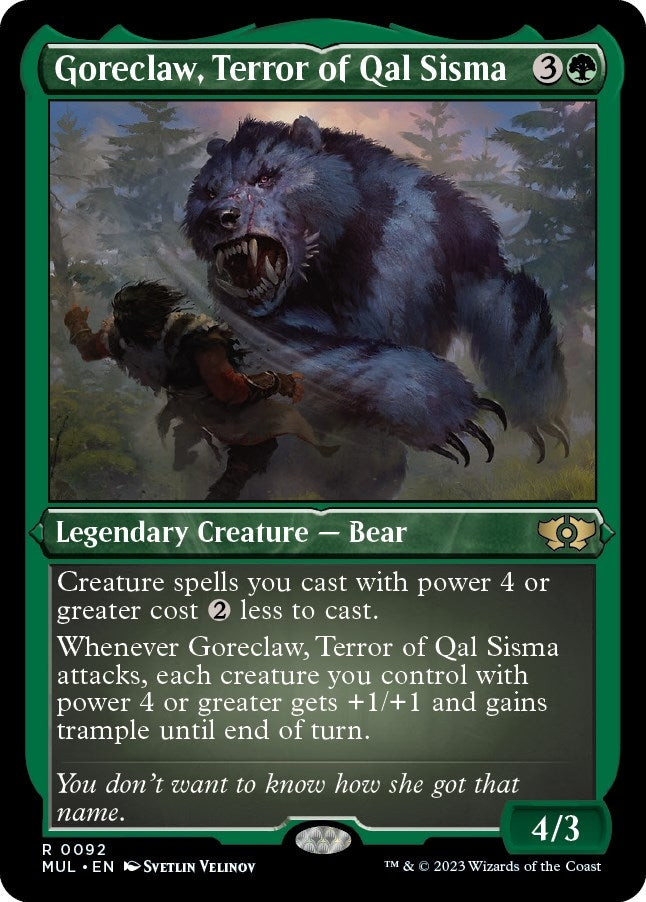 Goreclaw, Terror of Qal Sisma (Foil Etched) (92) (March of the Machine: Multiverse Legends)
