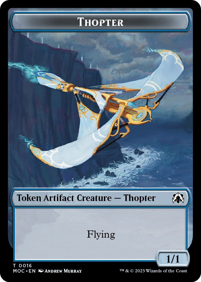 Thopter // Gold Double-sided Token (16 // 36) (Commander: March of the Machine)