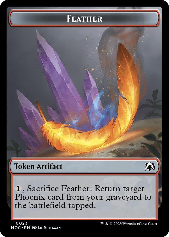 Feather // Servo Double-sided Token (23 // 42) (Commander: March of the Machine)