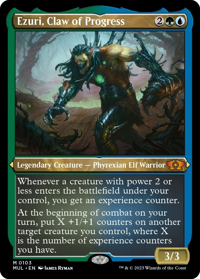 Ezuri, Claw of Progress (Foil Etched) (103) (March of the Machine: Multiverse Legends)