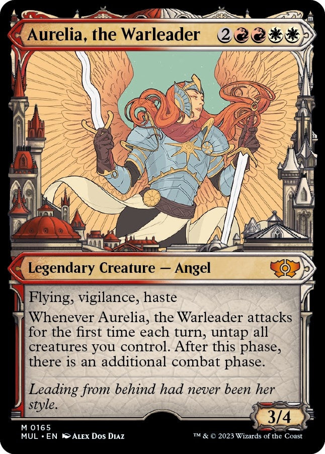 Aurelia, the Warleader (Halo Foil) (165) (March of the Machine: Multiverse Legends)
