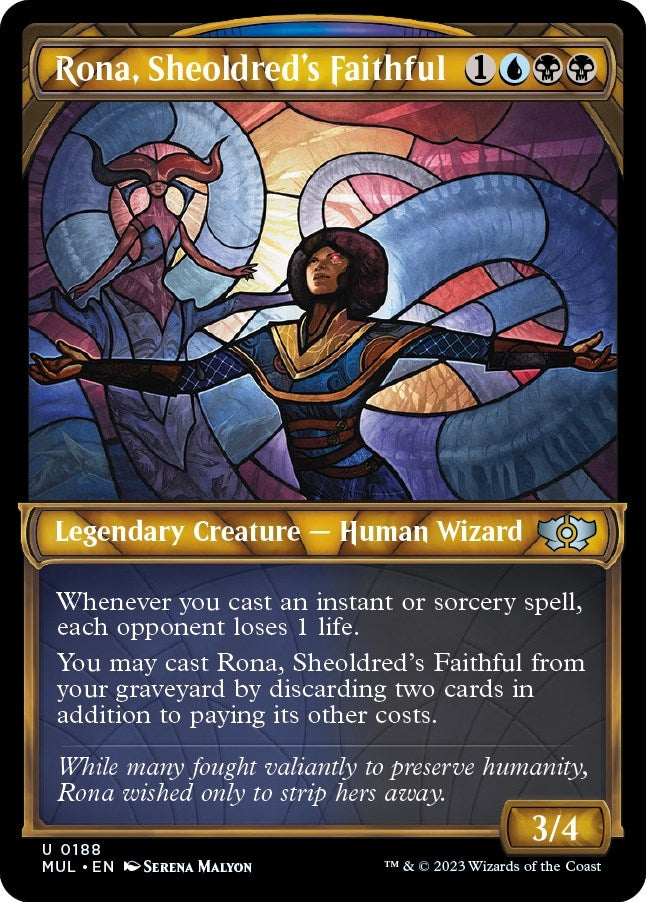 Rona, Sheoldred's Faithful (Halo Foil) (188) (March of the Machine: Multiverse Legends)