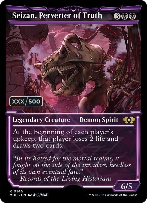 Seizan, Perverter of Truth (Serial Numbered) (145) (March of the Machine: Multiverse Legends)