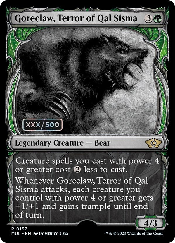 Goreclaw, Terror of Qal Sisma (Serial Numbered) (157) (March of the Machine: Multiverse Legends)