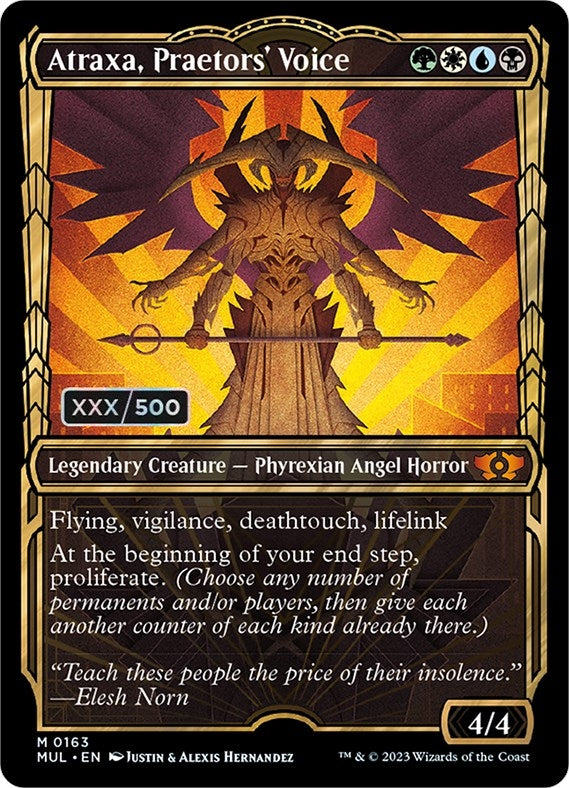 Atraxa, Praetors' Voice (Serial Numbered) (163) (March of the Machine: Multiverse Legends)