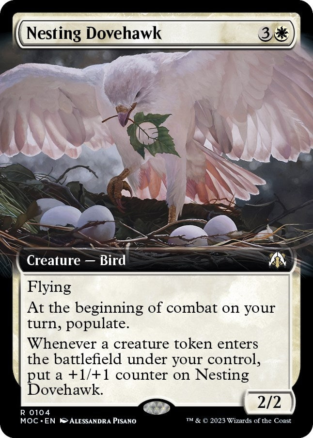 Nesting Dovehawk (Extended Art) (104) (Commander: March of the Machine)