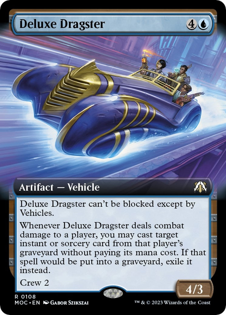 Deluxe Dragster (Extended Art) (108) (Commander: March of the Machine)