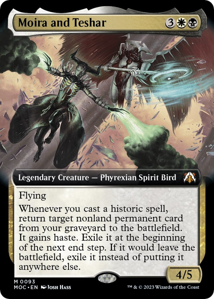 Moira and Teshar (Extended Art) (93) (Commander: March of the Machine)