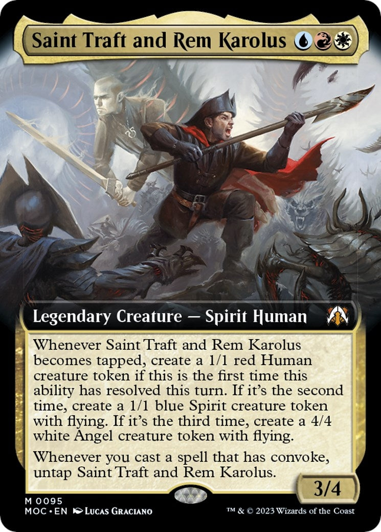 Saint Traft and Rem Karolus (Extended Art) (95) (Commander: March of the Machine)