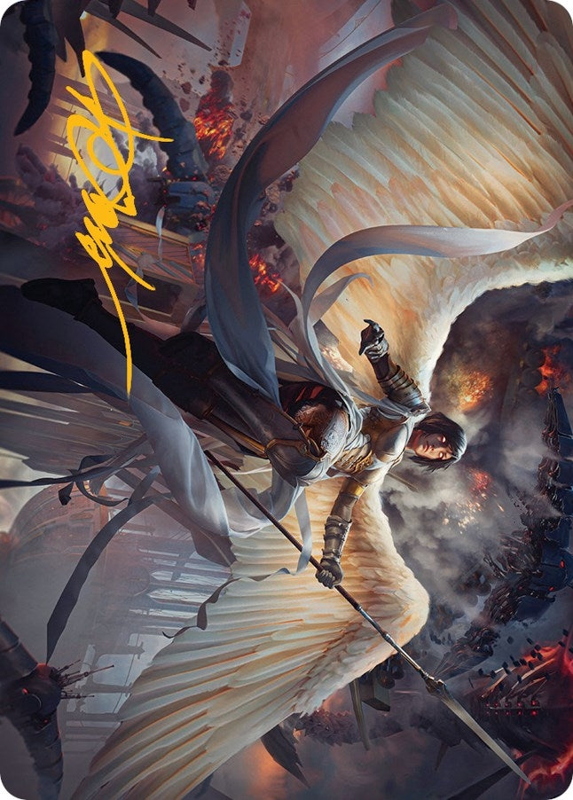 Serra Faithkeeper Art Card (Gold-Stamped Signature) (7) (Art Series: March of the Machine)