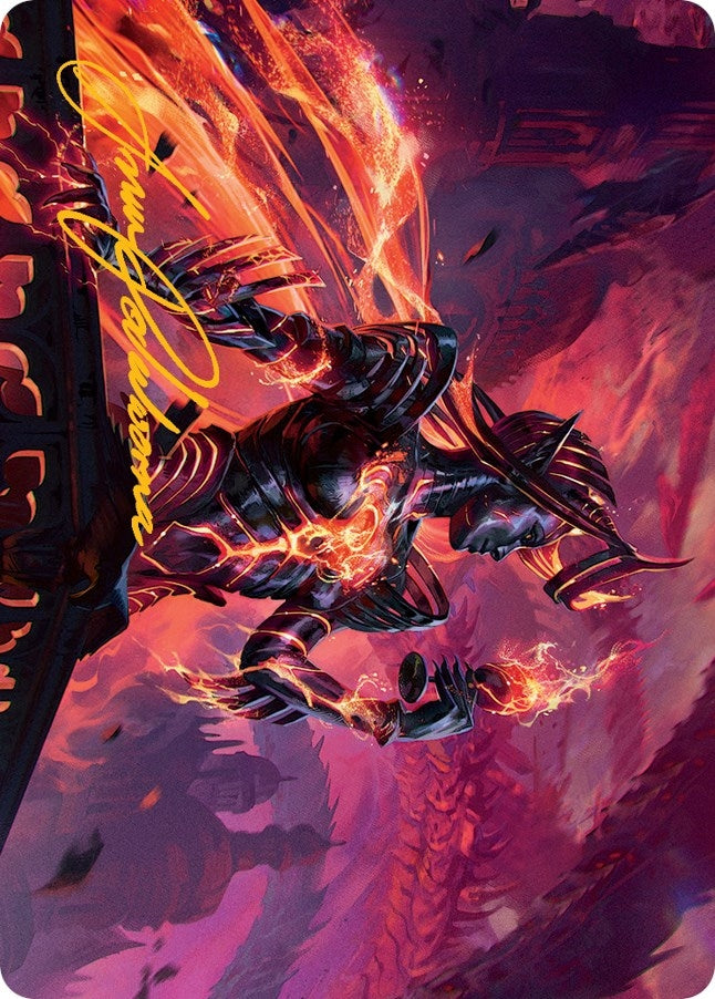 Ayara, Furnace Queen Art Card (Gold-Stamped Signature) (21) (Art Series: March of the Machine)